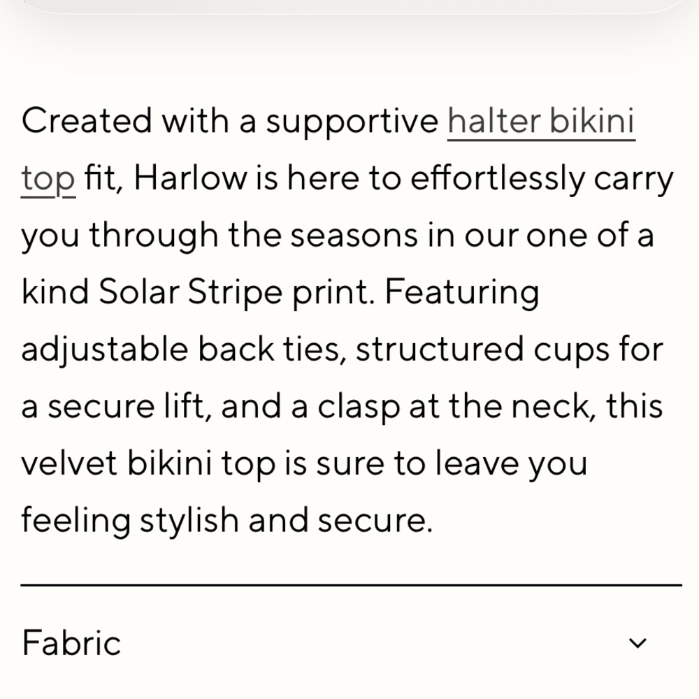 Frankie's Harlow Striped Velvet Bikini Top - Picture 8 of 9